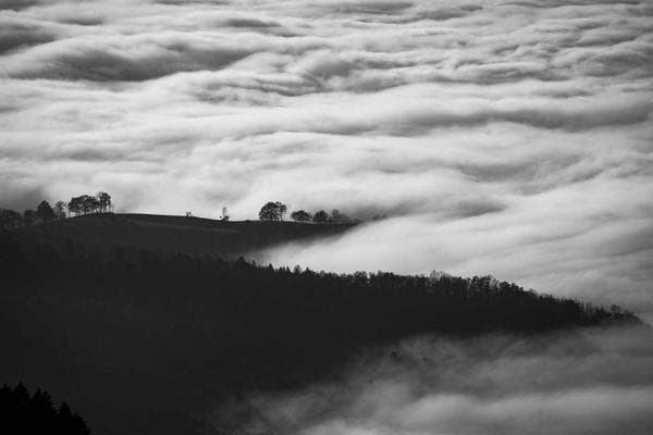 Landscape with dramatic clouds