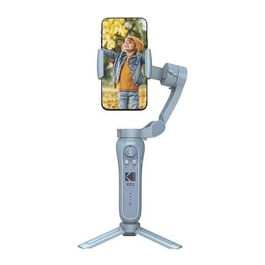 KODAK XD2 3 Axis Horizontal and Portrait Mode Ergonomic Design Manual Zooming Smartphone Gimbal with Mini Tripod — image 1