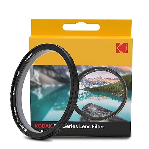 Kodak 58mm Camera Lens CPL Filter Pro Series|16 Layer Coating for DSLR Camera Lens Protection from UV Rays, Dust & Scratches| Waterproof & Oil Resistant| Circular Polarizing Lens|Black — image 1