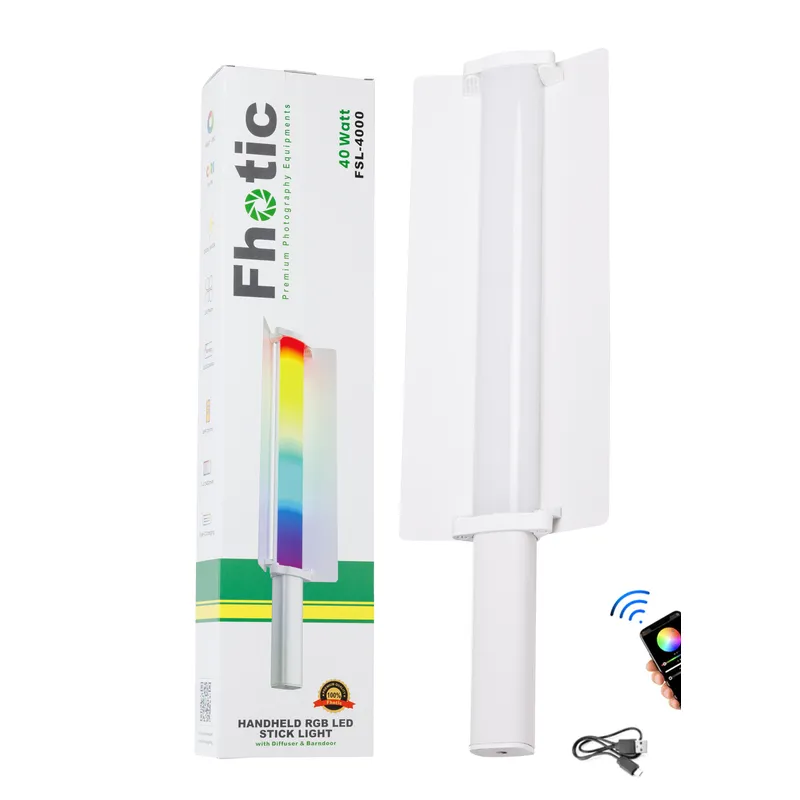 Fhotic FSL-4000 Professional 40W RGB LED Stick Light with 5400mAh Battery & 24 FX Modes | App Control | Bi-Color 2500K-6500K β image 1